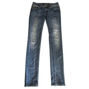 Miss Me Size 27 Skinny Jeans Bling Jewels Style JD103752 Low Rise